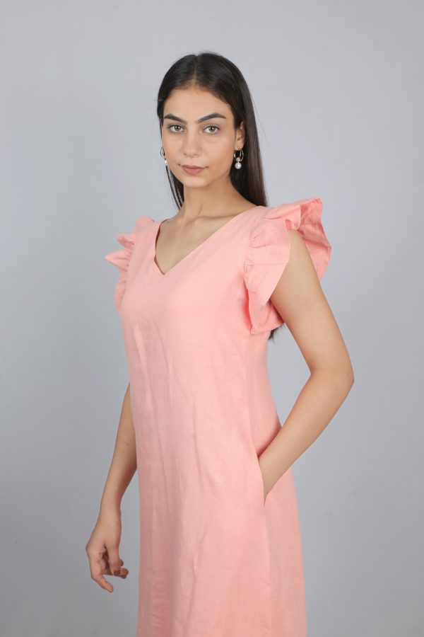 Arina Dress Peach - Image 3