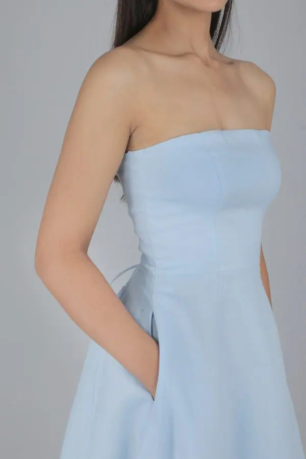 Aurora Bandeau Dress Blue - Image 2