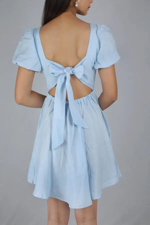 Blue Bow Dress - Image 4