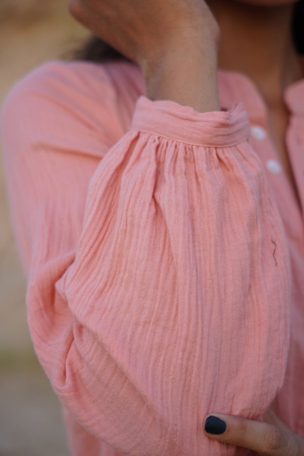 Luna Peach Shirt Dress - Image 4