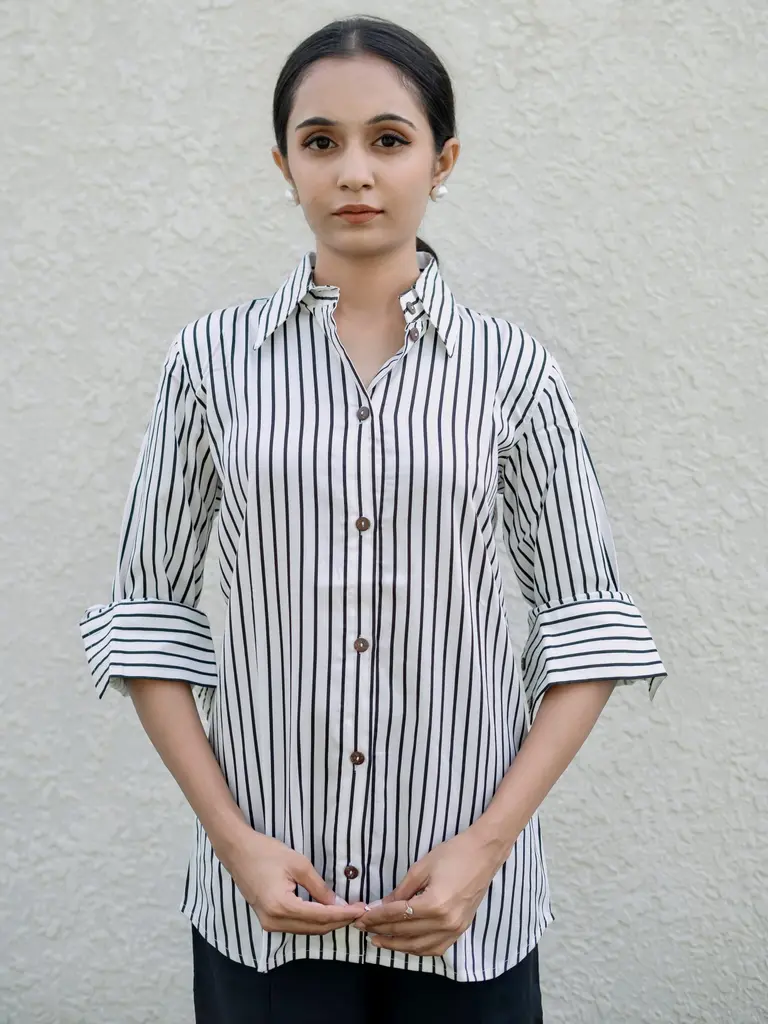 Black and White Stripe Shirt